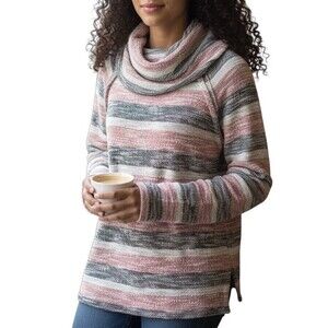 CARALASE Cowl Neck Sweater Textured Reverse Seams